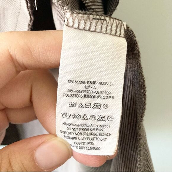 Free People Queen Anne Tank Brown Tunic Length High Neck Size S - Picture 6 of 6